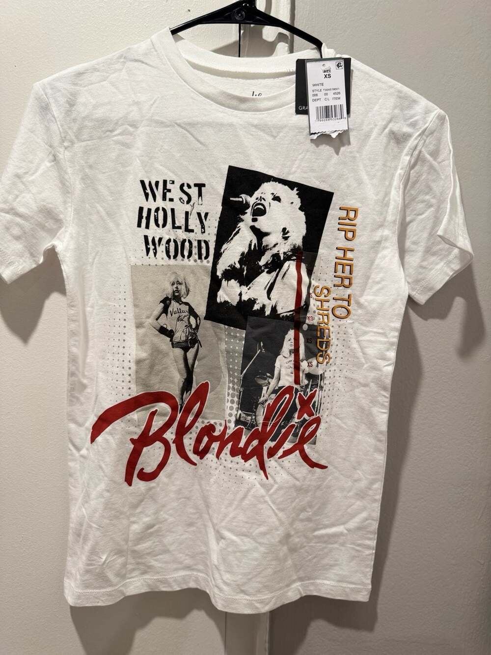 Blondie West Hollywood Rip Her To Shreds Graphic T-Shirt Size XS